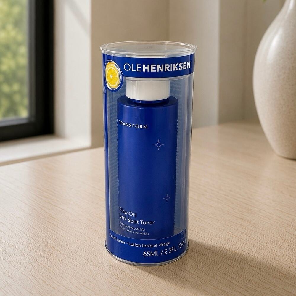 $19 New Ole Henriksen Glow2OH Dark Spot Toner 65mL AHA Facial Toner